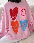 Sweatshirt, Love-Herz, 2 Farben