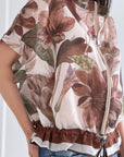 leichte Zip-Jacke, Floral