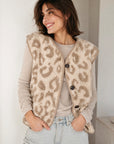 Teddyweste, Leo, Beige