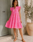 Musselin Tunika, Wild-Leo, Pink