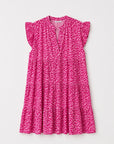Musselin Tunika, Leo, Hotpink
