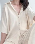Frottee-Bluse, 4 Farben