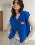 Teddyweste, Dress for Yourself, Royalblau