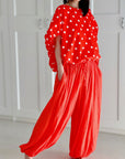 Bluse mit Ballonärmeln, Polka Dots, 2 Farben