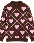Pullover, Herzen & Argyle, Schoko