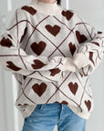 Pullover, Herzen & Argyle, Cremeweiß