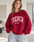 Sweatshirt, French, Bordeaux