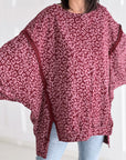 Sweatshirt, Oversize, Leo, Beere