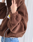Hoodie, Patch-Smiley, Schoko