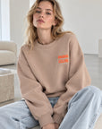Sweatshirt, Paris Club, Beige