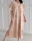 T-Shirt-Kleid, Leo, Beige