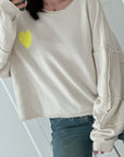 Sweatshirt, Herz, 6 Farben