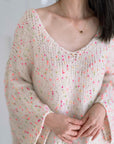 Pullover, flauschi, Konfetti, Cremeweiß