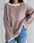 Pullover mit Kontrastdetails, 4 Farben