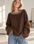 Pullover mit Kontrastdetails, 4 Farben