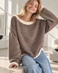 Pullover mit Kontrastdetails, 4 Farben