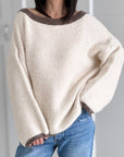Pullover mit Kontrastdetails, 4 Farben