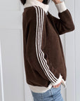 Strickjacke, Kontraststreifen, Reißverschluss, 4 Farben