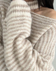 Pullover, Cut-Out-Ausschnitt, Beige