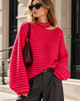 Pullover, Cut-Out-Ausschnitt, Rot