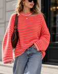 Pullover, Cut-Out-Ausschnitt, Neon-Orange