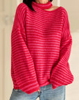 Pullover, Cut-Out-Ausschnitt, Rot