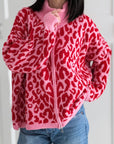 Strickjacke, Leo, Reißverschluss, Rot