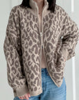 Strickjacke, Leo, Reißverschluss, Taupe