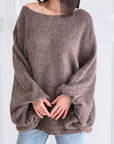 Oversize-Pullover mit Knopfärmeln, 4 Farben