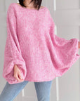 Oversize-Pullover mit Knopfärmeln, 4 Farben