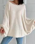 Oversize-Pullover mit Knopfärmeln, 4 Farben