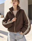 Bomberjacke, Knontrastlinie-2, 2 Farben