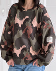 Butterstoff-Sweatshirt, Camouflage & Patch