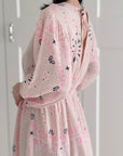 Musselin Kleid, rückenfrei, Paisley-Vintage, 2 Farben