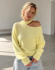 Pullover mit Cut-Out Ausschnitt, 4 Farben