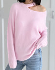 Pullover mit Cut-Out Ausschnitt, 4 Farben