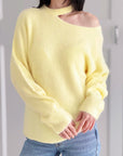Pullover mit Cut-Out Ausschnitt, 4 Farben