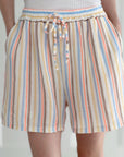Musselin Shorts, bunte Streifen, 3 Farben