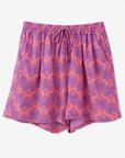 Musselin Shorts, Palmenblätter, Lila-Rosa