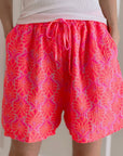 Musselin Shorts, Palmenblätter, 4 Farben