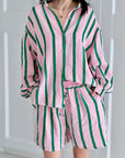 Musselin Bluse, neue Streifen, Grün