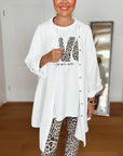 Musselin Bluse, oversize, Auge