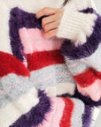 Pullover, Farbstreifen, Lila