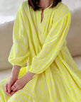 Musselin Kleid, Neon-Streifen, Classic, 4 Farben