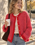 Strickjacke, Kontrastleiste, 4 Farben