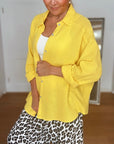Musselin Bluse, regular, Gelb