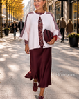 Strickjacke, flauschi, Kontraststreifen, 3 Farben