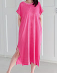 T-Shirt-Kleid, Streifen, 4 Farben