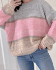 Strickpullover, Farbstreifen