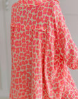 Musselin Bluse, Oversize, Gelb-Leo